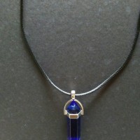 Jual HOT Kalung Aksesoris Faux Gemstone Rock Natural Pendant Unisex (BLUE) Murah