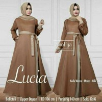 Baju Pakaian Wanita Gamis Maxi Lucia Dres Mocca-Milktea