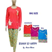 BUNNY SO HAPPY Baju Tidur/Piyama Dewasa Big Size ANNE CLAIRE