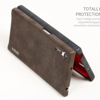 HARDCASE X-LEVEL SONY XPERIA XZ CASING, X Z SOFT COVER VINTAGE LEATHER