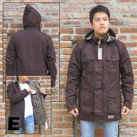 Jaket Parka Vans Premium Canvas Coklat Brown - Parka Vans Series
