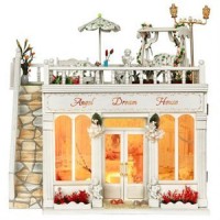 Jual hadiah mainan DIY Miniature House Gaya Itali Plus Lampu LED Murah