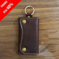 Jual Dompet STNK Kulit Sapi asli Coklat/Leather Key Chain brown/Mekafa- Murah