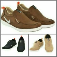 Jual Nike Slop Nevada Coklat Kulit Sintetis Sepatu Casual Pria Formal Santa Murah