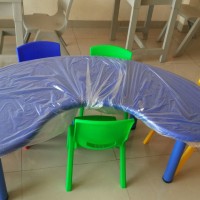 Meja kursi belajar, KB, TK, PAUD plastik Bentuk Bulan