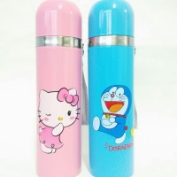 Jual Termos karakter Doraemon dan Hello kitty /Botol minum termos air panas Murah