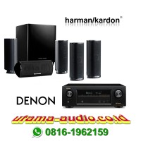 Jual Harman Kardon Paket Home Theater HKTS 16 & DENON AVR-X1300 ATMOS Murah