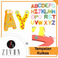 Jual Tempelan Kulkas Alfabet/ Huruf Bahan Kayu Zivon TA1 Murah