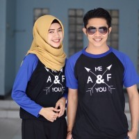 Kaos Raglan Couple 1B (Bisa request nama)