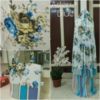 Jual Mukena Bali Aster Katun Rayon - Blue Murah