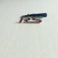 Jual Emblem Grill RS Chrome Merah Bahan Besi Murah