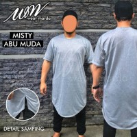 Jual Gamis Kaos Pakistan Abu Misty Muda Baju Koko Grey Lengan Pendek Murah