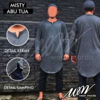 Jual Gamis Kaos Pakistan Abu Misty Tua Baju Koko Grey Lengan Panjang Murah