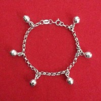 GELANG TANGAN KAKI ANAK BAYI BALITA PERAK SILVER 925 LAPIS EMAS PUTIH