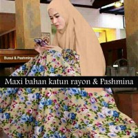 gamis larina syar'i katun jepang + bergo