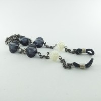 Jual Strap glasses tali rantai kacamata manik hitam putih Murah