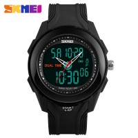 Jual Jam Tangan Cowok Sporty Anti Air Dual Time Rolex Digital Tangguh Seiko Murah