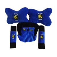 Jual DISKON Car Set Tempat Tissue Bantal Mobil Leher Biru Inter Milan 3 i Murah
