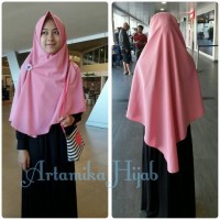 Jual Khimar Syari Pet Antem Simple Jilbab Hijab Wolfis Tebal Panjang Bergo Murah