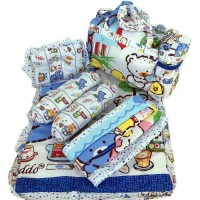 Jual Tas Bantal Guling Gendongan Alas Tidur Perlak Bayi Set 4 in 1 Chekiddo Murah