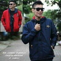 jaket parka vans bb simple navy merah