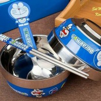 Jual Promo Free Ongkir Jabodetabek Mangkok Set Doraemon (Stainless) Murah