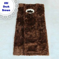 Jual SAS Dark Brown--Sajadah dewasa--Rasfur--Bulu lembut--Anti Slip Murah