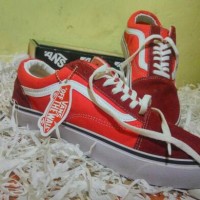 SEPATU VANS OLD SCHOOL WARNA MERAH