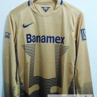 Jual Jersey KW GO Thai Grade Ori PUMAS UNAM GOLD EMAS Cowok Long Sleeve Murah