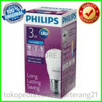 Lampu LED PHILIPS 3W PUTIH/ Cool Daylight Bulb 3 Watt Hemat Energi