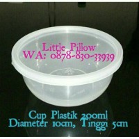 Jual Cup Puding 200ml/Cup Bening/Mangkok Bulat/Mangkok Plastik Mini Murah