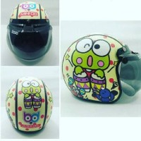 Helm Bogo Retro Kulit SNI BMC Keroppi Keropi