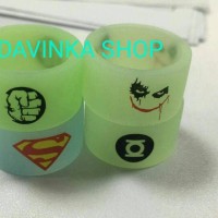 Jual Vapeband Vape Band Superhero glow in the dark non Emboss Murah