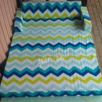 sofabed/kasur lipat model minimalis motif zigzag tribal busa super