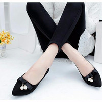 Jual FLATSHOES LONCENG MUTIARA HITAM ( Murah, keren ) Murah