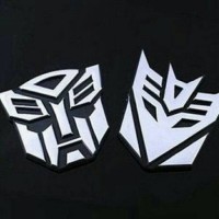 Jual Emblem Transformer Autobot Decepticon Krom Hitam Murah