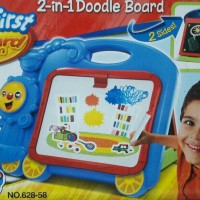 2 in 1 DRAWING DOODLE BOARD Papan Tulis Gambar Spidol Kapur