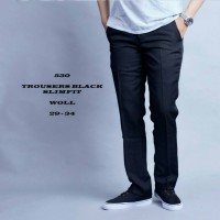 Jual produk celana chino celana bahan hitam slimfit Best seller Murah