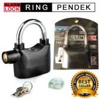 Jual Gembok Alarm Lock Anti Maling Motor Ring PENDEK \ Gembok Multi Fungsi Murah