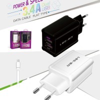Log On Adaptor Charger 2 Port 3.4A Xiaomi Samsung Oppo BB Asus