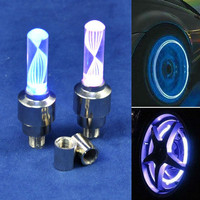Jual Tutup Pentil LED Nyala Lampu 7 Warna Ban Mobil Motor Sepeda (TP7W) Murah