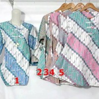 Jual tunik batik kerja blouse etnik model terompet 8 Murah