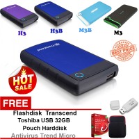 Jual Promo Transcend Ext HDD-Hardisk Eksternal 1TB H3B Gratis Paket Hadiah Murah