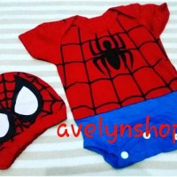 Jual jumper bayi spiderman/bajubayi/jumperanak/topibayi/bajusuperhero Murah