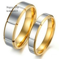 cincin couple nikah gold silver bahan titanium /,free ukir nama