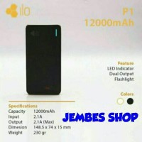 Jual Hippo Powerbank ILO P1 12.000mAh Polymer Real Capacity 100% ORIGINAL Murah