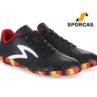 TERMURAH-SEPATU FUTSAL SPECS TOMAHAWK IN–Black/White/Red-SPORCAS