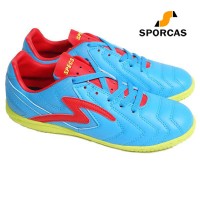 TERMURAH-SEPATU FUTSAL SPECS VALOR IN–Rock Blue/True Red/Toxic Green