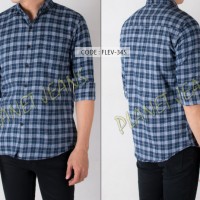 Jual kemeja flanel pria / kotak flannel cowok lengan panjang slimfit FLE318 Murah