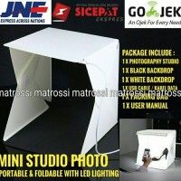 Jual MINI PHOTO STUDIO BOX FOLDING KOTAK TEMPAT FOTO PORTABLE WITH LED Murah